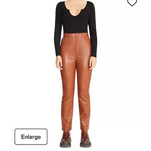 Steve Madden Faux Leather Brown Pants (Brand new)